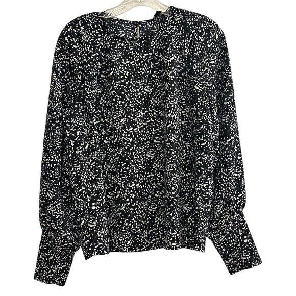 Express Women's Long Sleeve Geometric Blouse Multicolor Size S - Picture 1 of 14